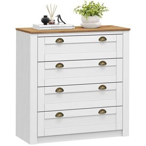 Idimex Bolton Commode en Pin Massif 4 Tiroirs - Style Classique - Publicité Idimex Bolton Commode en Pin Massif 4 Tiroirs - Style Classique - Publicité
