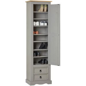 Armoire de rangement Idimex - 7 étagères, 2 tiroirs, Pin, Gris/Marron - Publicité Armoire de rangement Idimex - 7 étagères, 2 tiroirs, Pin, Gris/Marron - Publicité