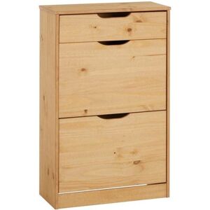 IDIMEX Armoire à Chaussures en Pin - 2 Kippers, 1 Tiroir - 25x93x58cm - Publicité IDIMEX Armoire à Chaussures en Pin - 2 Kippers, 1 Tiroir - 25x93x58cm - Publicité