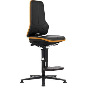 Scaun de birou ESD NEON cu suport pentru picioare - Ergonomic, Negru/Portocaliu Scaun de birou ESD NEON cu suport pentru picioare - Ergonomic, Negru/Portocaliu