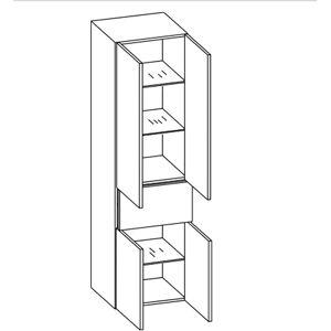 Pelipal Serie 3006 Hochschrank - 4 Drehtüren Pelipal Serie 3006 Hochschrank - 4 Drehtüren