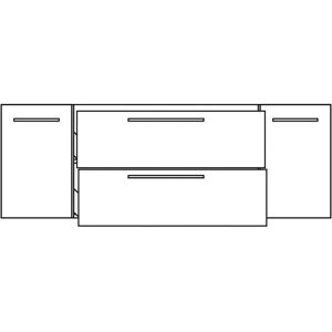 Pelipal Serie 4010 Waschtischunterschrank - 140 cm, Weiß, 2 Türen, 2 Schubladen Pelipal Serie 4010 Waschtischunterschrank - 140 cm, Weiß, 2 Türen, 2 Schubladen