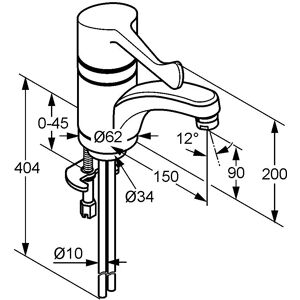 Robinet Kludi Medi-Care - Tub Rotativ - Limitator de Apă Caldă Reglabil Robinet Kludi Medi-Care - Tub Rotativ - Limitator de Apă Caldă Reglabil