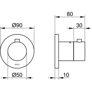 KEUCO - Modell 59553 - Thermostatventil - Schwarzchrom gebürstet KEUCO - Modell 59553 - Thermostatventil - Schwarzchrom gebürstet