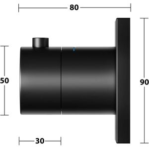KEUCO Comutator Termostatic Negru Mat - Baterie Termostatice KEUCO Comutator Termostatic Negru Mat - Baterie Termostatice