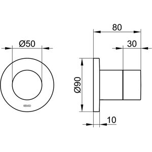 Supapa KEUCO IXMO - Negru Mat - Rotundă 90mm - DN 15 Supapa KEUCO IXMO - Negru Mat - Rotundă 90mm - DN 15