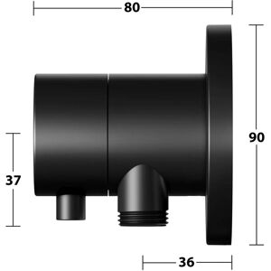 Supapa de comutare ascuns Keuco Black Selection - 2 căi, rotundă Supapa de comutare ascuns Keuco Black Selection - 2 căi, rotundă