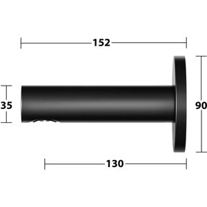 Robinet de baie KEUCO IXMO Negru Mat - Rotund, 152mm, Montaj pe perete Robinet de baie KEUCO IXMO Negru Mat - Rotund, 152mm, Montaj pe perete
