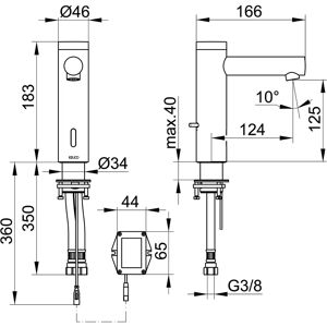 Amestecător electronic pentru lavoar KEUCO IXMO - Negru Mat - Electronic Washbasin Mixer Amestecător electronic pentru lavoar KEUCO IXMO - Negru Mat - Electronic Washbasin Mixer