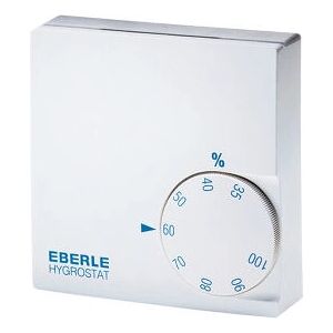Eberle HYG-E 6001 Hygrostat - White, 35-100%, IP30 Eberle HYG-E 6001 Hygrostat - White, 35-100%, IP30