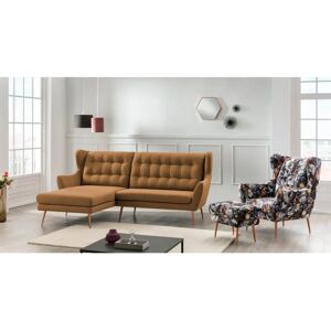 Leonique Henry Louanne L-Form Sofa - Grobe Struktur - Golden Orange Leonique Henry Louanne L-Form Sofa - Grobe Struktur - Golden Orange