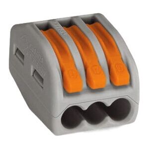 Wago 222-413 Grau Klemme - 3-Wege Hebelverbinder Wago 222-413 Grau Klemme - 3-Wege Hebelverbinder