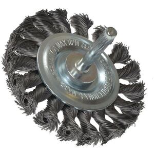 Lessmann Model 417.168 Knotted Wheel Brush - Steel, 75mm, 8mm/12mm Lessmann Model 417.168 Knotted Wheel Brush - Steel, 75mm, 8mm/12mm