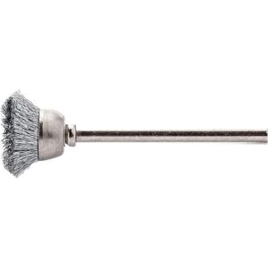 Lessmann Spazzola a tazza in miniatura - Acciaio inox, ondulato, 18mm Lessmann Spazzola a tazza in miniatura - Acciaio inox, ondulato, 18mm