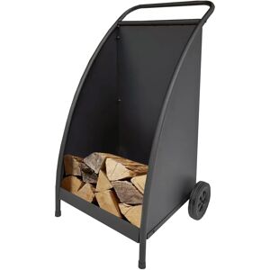 FIREFIX Holz-Wagen Aufbewahrungsbox - 50x88x53 cm, Schwarz FIREFIX Holz-Wagen Aufbewahrungsbox - 50x88x53 cm, Schwarz