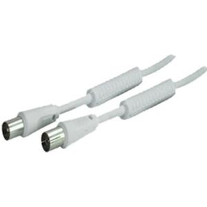 Cavo coassiale IEC 169-2 3m Shiverpeaks - Bianco Cavo coassiale IEC 169-2 3m Shiverpeaks - Bianco