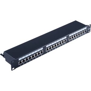 Panel de conexiones Shiverpeaks BS75065 24 Puertos Cat6 - Negro Panel de conexiones Shiverpeaks BS75065 24 Puertos Cat6 - Negro