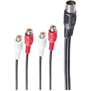 Câble audio Shiverpeaks BS10231 0,2 m DIN 5 broches 4x RCA Noir - Publicité Câble audio Shiverpeaks BS10231 0,2 m DIN 5 broches 4x RCA Noir - Publicité