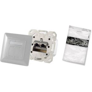 Shiverpeaks BS74280-PW - 2 x RJ-45 - Perla-blanco - Blanco - Enchufe de red Shiverpeaks BS74280-PW - 2 x RJ-45 - Perla-blanco - Blanco - Enchufe de red