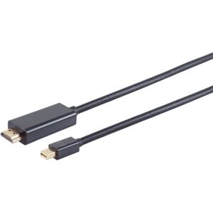S/CONN 10-53045 Adaptador de Cable de Video - 3m Mini DisplayPort HDMI Negro S/CONN 10-53045 Adaptador de Cable de Video - 3m Mini DisplayPort HDMI Negro