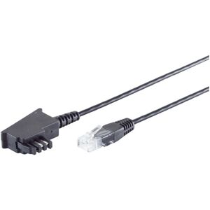 Câble téléphonique S/CONN 12-09045 - Noir - 3m Câble téléphonique S/CONN 12-09045 - Noir - 3m