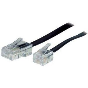 Câble réseau S-Conn 10m RJ11 - RJ45 - Noir/Transparent Câble réseau S-Conn 10m RJ11 - RJ45 - Noir/Transparent
