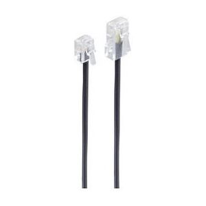 Shiverpeaks BS70265 Telephone Cable - 15m, Black, RJ11-RJ45 Shiverpeaks BS70265 Telephone Cable - 15m, Black, RJ11-RJ45