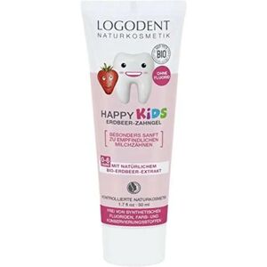 Dentifrice Bio Fraise Happy Kids Logona - Soin Dentaire Enfant Sensible - Publicité Dentifrice Bio Fraise Happy Kids Logona - Soin Dentaire Enfant Sensible - Publicité