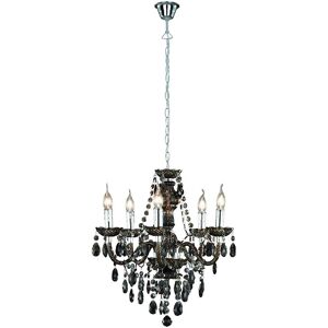 Reality Lüster 5-Lichter-Kronleuchter Chrom Schwarz Reality Lüster 5-Lichter-Kronleuchter Chrom Schwarz