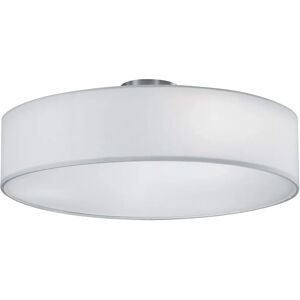 Trio Lighting Hotel Moderne 3-flammige Deckenleuchte 50cm Nickel matt Weißer Stoffschirm Trio Lighting Hotel Moderne 3-flammige Deckenleuchte 50cm Nickel matt Weißer Stoffschirm