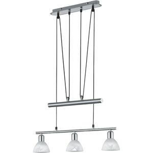 Trio Lighting Levisto 3-Licht Nikkelen Hanglamp Trio Lighting Levisto 3-Licht Nikkelen Hanglamp