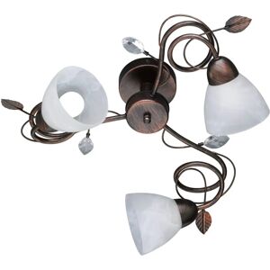 TRIO LIGHTING Traditio Antique Rust 3-Light Ceiling Lamp TRIO LIGHTING Traditio Antique Rust 3-Light Ceiling Lamp