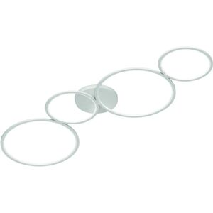 Trio Lighting Rondo 37W LED Semi Flush Light - Modern White Ceiling Lamp Trio Lighting Rondo 37W LED Semi Flush Light - Modern White Ceiling Lamp