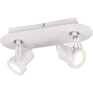 Faro de pared Trio Goa - 29cm, 2 GU10, 10W, Acero, Blanco - Spot Faro de pared Trio Goa - 29cm, 2 GU10, 10W, Acero, Blanco - Spot