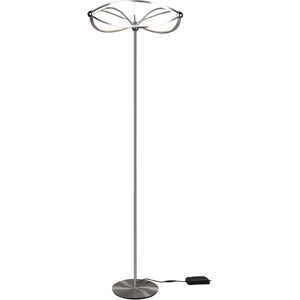 Trio Lighting Charivari Modern LED Floor Lamp Nickel Matt - 3000K - Dimmable Trio Lighting Charivari Modern LED Floor Lamp Nickel Matt - 3000K - Dimmable