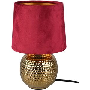 Trio Sophia Moderne Tafellamp met Gouden en Rode Kap - Tafellamp Trio Sophia Moderne Tafellamp met Gouden en Rode Kap - Tafellamp