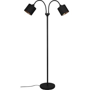 Lampada da terra Reality Tommy - Metallo e tessuto nero moderno Lampada da terra Reality Tommy - Metallo e tessuto nero moderno
