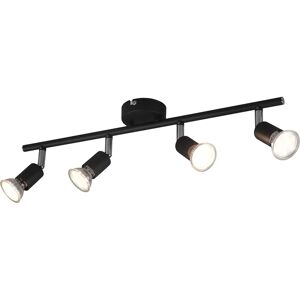 TRIO LIGHTING R80914032 - Faretto Nero Opaco GU10 4 Luci Moderno TRIO LIGHTING R80914032 - Faretto Nero Opaco GU10 4 Luci Moderno