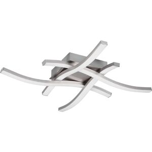 Trio Lighting Route Moderne 4-Licht LED Plafondlamp Nikkel Mat - Verlichtingsarmatuur Trio Lighting Route Moderne 4-Licht LED Plafondlamp Nikkel Mat - Verlichtingsarmatuur