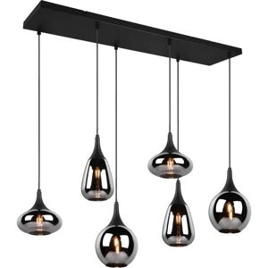 Trio Lighting Lumina Modern 6 Light Pendant Ceiling Light Black Matt - Pendant Light Trio Lighting Lumina Modern 6 Light Pendant Ceiling Light Black Matt - Pendant Light