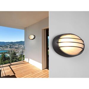 TRIO LIGHTING Tirso Applique da Esterno - Vetro Satinato Nero, 21,3cm TRIO LIGHTING Tirso Applique da Esterno - Vetro Satinato Nero, 21,3cm