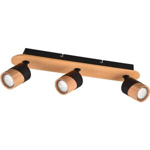 Spot Aruni Trio - 3 Lumini GU10 - Negru & Lemn deschis - Interior Spot Aruni Trio - 3 Lumini GU10 - Negru & Lemn deschis - Interior