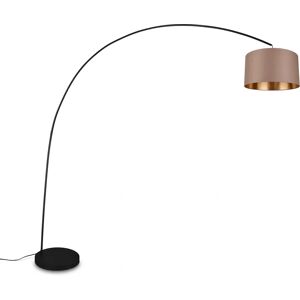 Trio MANSUR Golvlampa - Modern Böjd Design, Energieeffektiv LED, Svart & Guld Trio MANSUR Golvlampa - Modern Böjd Design, Energieeffektiv LED, Svart & Guld