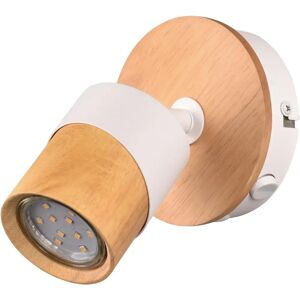 Luce da Parete Trio Aruni - Legno Naturale, Bianco, GU10 - Interno Luce da Parete Trio Aruni - Legno Naturale, Bianco, GU10 - Interno