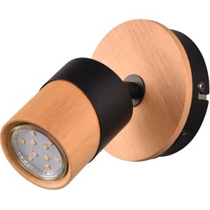 Luce da Parete TRIO ARUNI - Legno Naturale e Nero - Faretto GU10 Regolabile - Interno Luce da Parete TRIO ARUNI - Legno Naturale e Nero - Faretto GU10 Regolabile - Interno