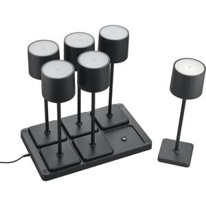 TRIO LEUCHTEN Fernandez Black Outdoor LED Set - 6 Pieces TRIO LEUCHTEN Fernandez Black Outdoor LED Set - 6 Pieces
