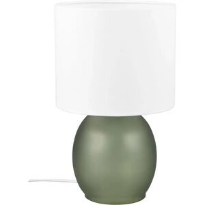 TRIO VELA Table Lamp - Fabric, Glass, Green, White - Table Lamp TRIO VELA Table Lamp - Fabric, Glass, Green, White - Table Lamp