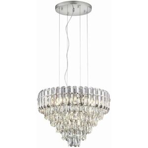 Trio Malizia Hanglamp - Kristal en Chroom - Plafondlamp Trio Malizia Hanglamp - Kristal en Chroom - Plafondlamp