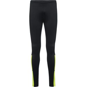 Gore Wear Gore R3 Thermo Tights - Black, Neon Yellow - Running Gore Wear Gore R3 Thermo Tights - Black, Neon Yellow - Running