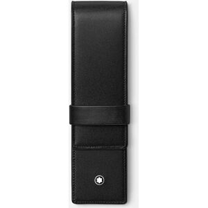 Montblanc MB14311 Leather Pen Holder - Pen/Pencil Case - Black Montblanc MB14311 Leather Pen Holder - Pen/Pencil Case - Black